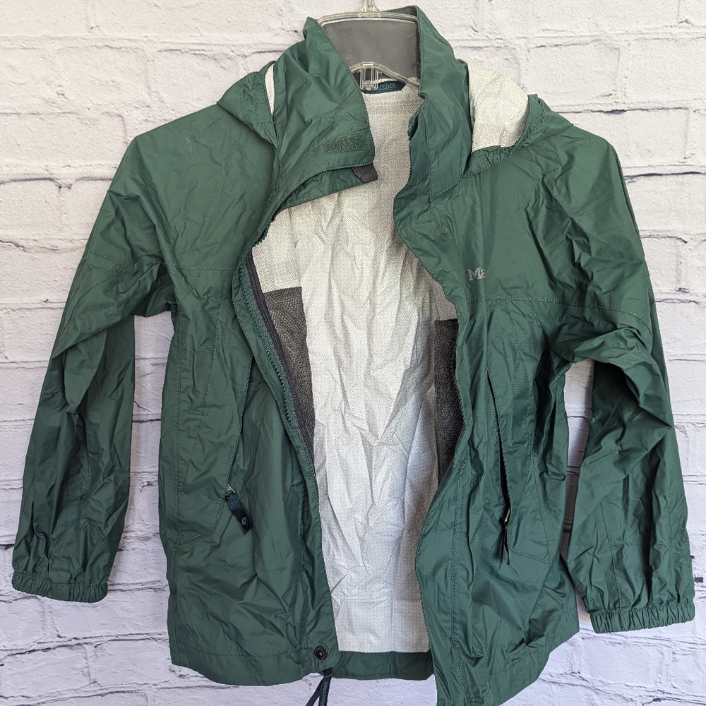 Marmot PreCip Rain Jacket Child's Size Small Mallard Green